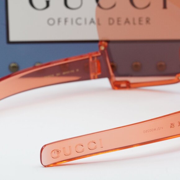 Gucci GG1631S 001 Shield Sunglasses - Red - Picture 7 of 12